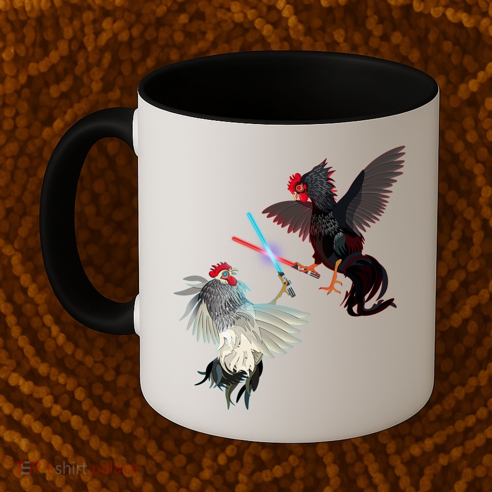 Fighting Rosters Lightsaber Cockfight Coffee Mug