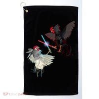 Fighting Rosters Lightsaber Cockfight Golf Towel thumb 0