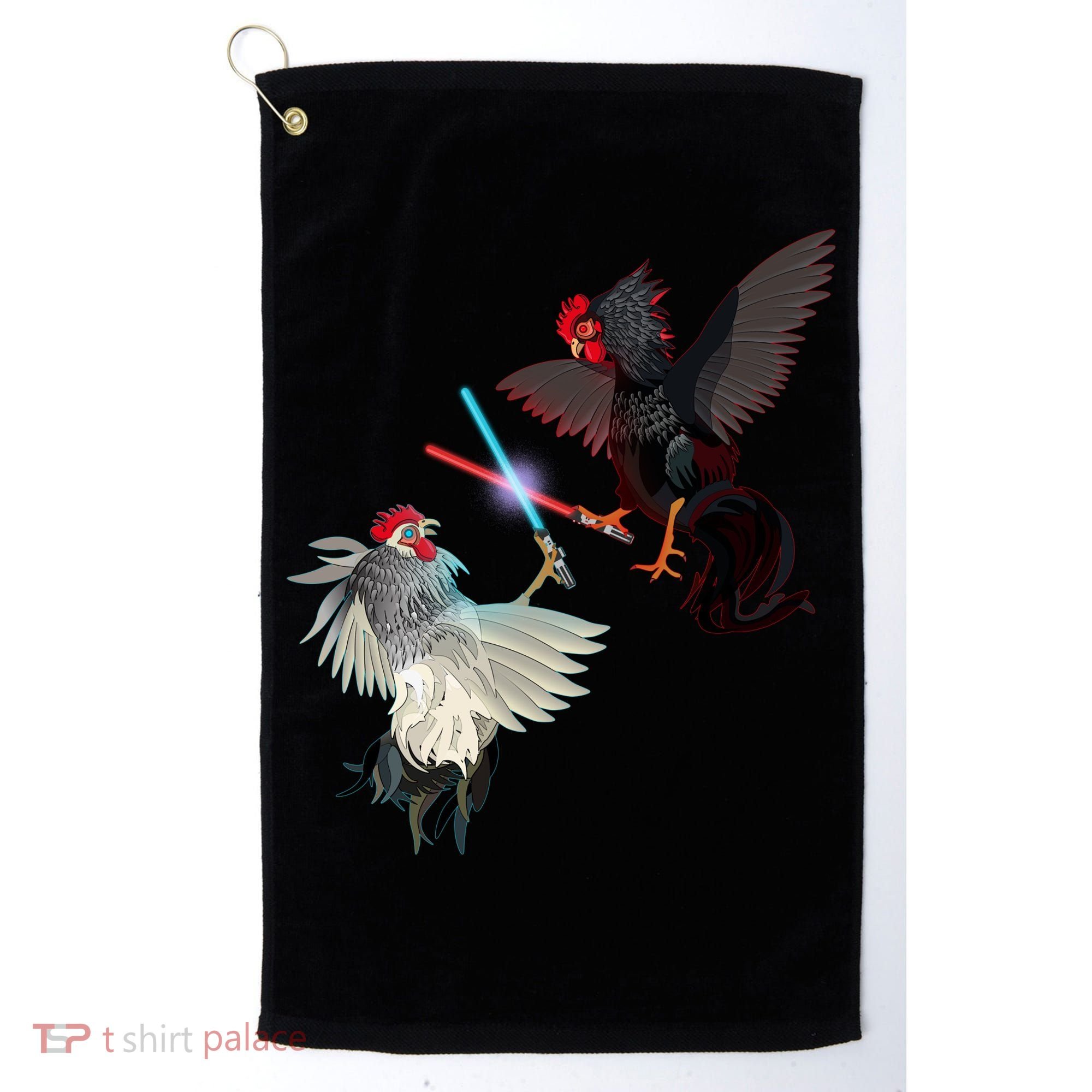 Fighting Rosters Lightsaber Cockfight Golf Towel