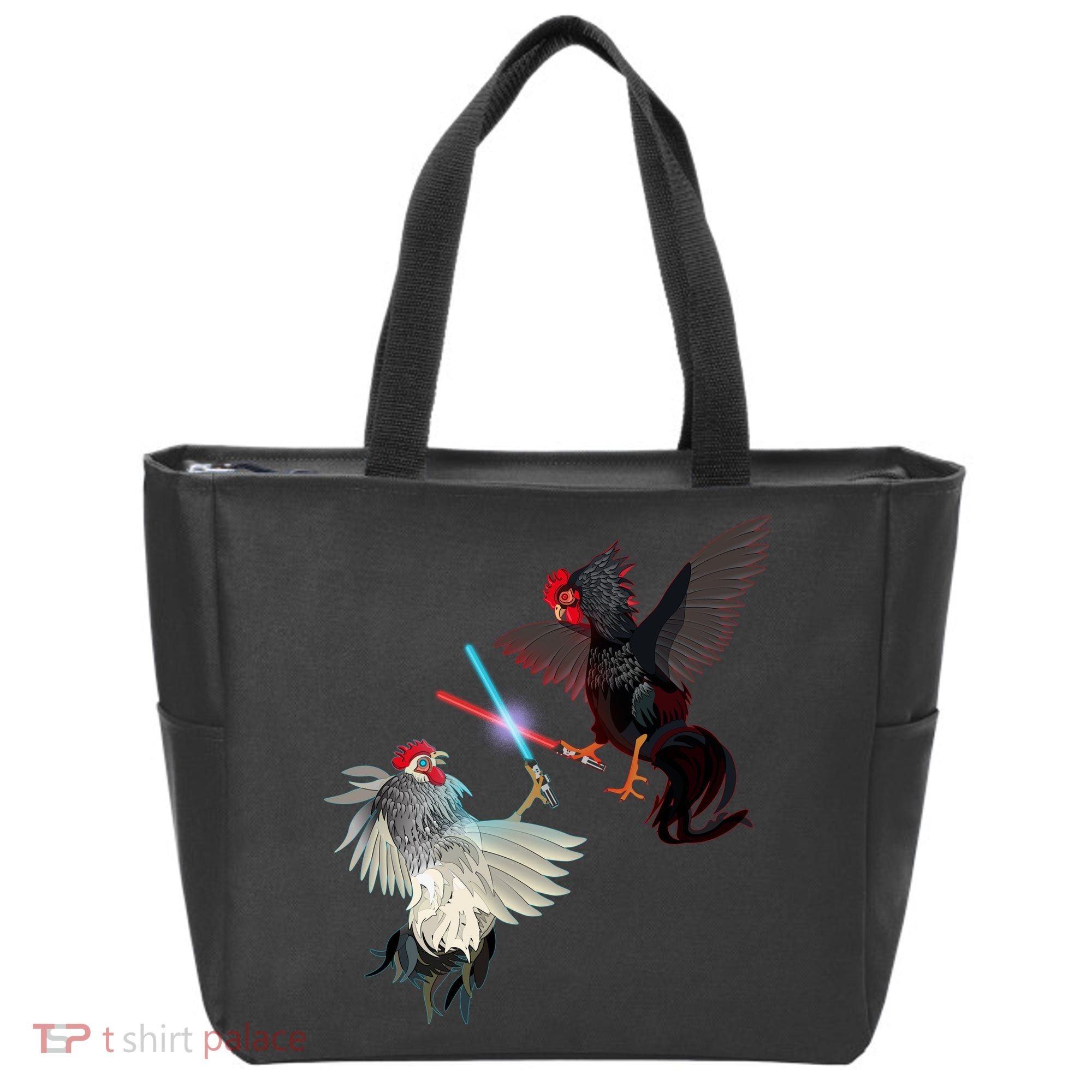 Fighting Rosters Lightsaber Cockfight Tote Bag