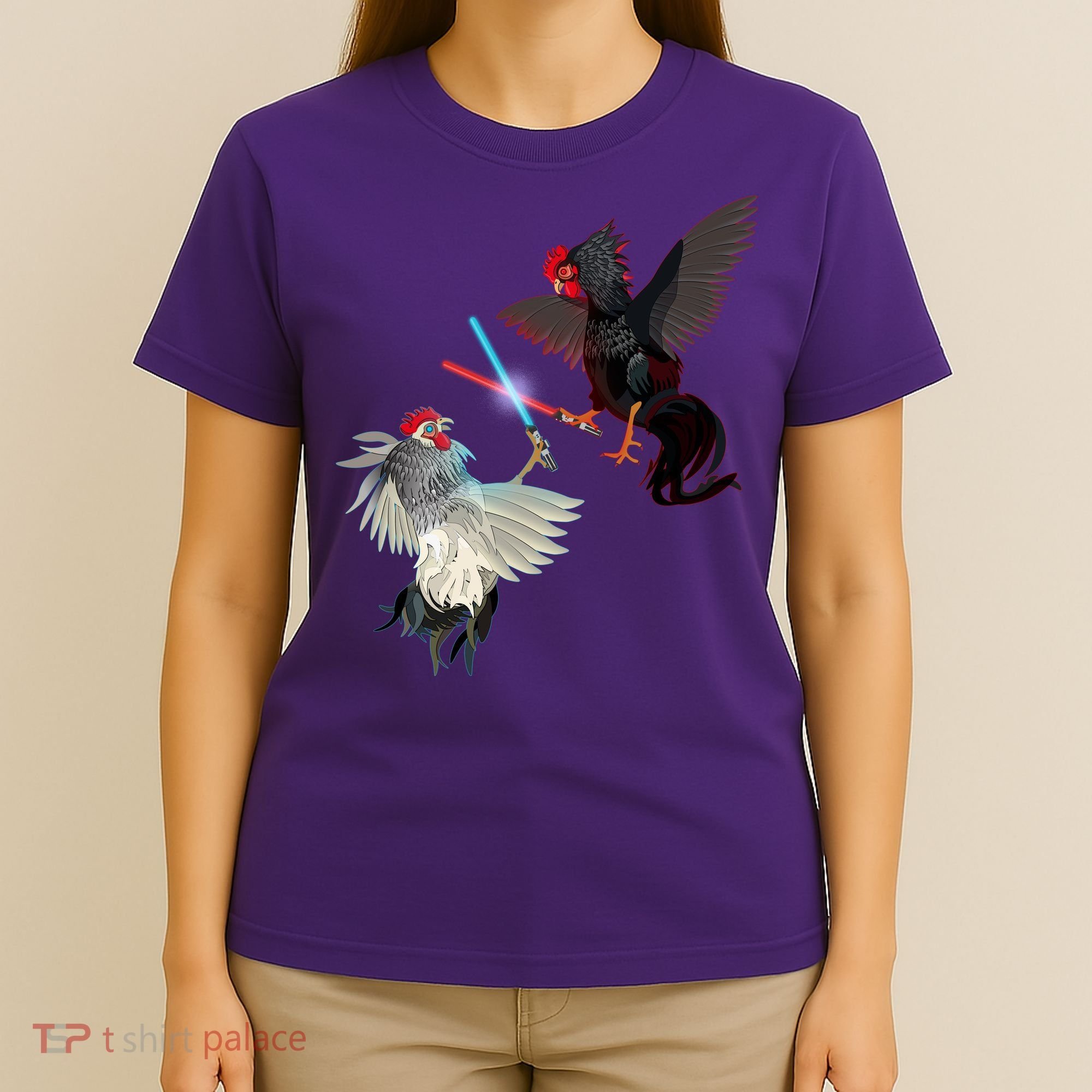 Fighting Rosters Lightsaber Cockfight T-Shirt