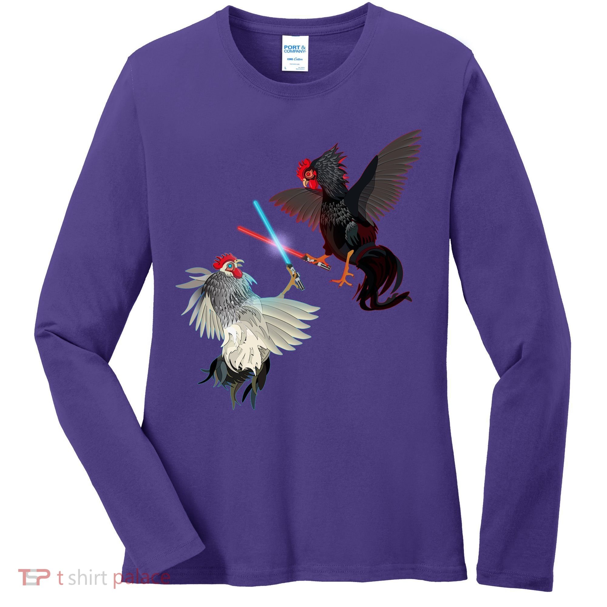 Fighting Rosters Lightsaber Cockfight Women's Long Sleeve Shirt