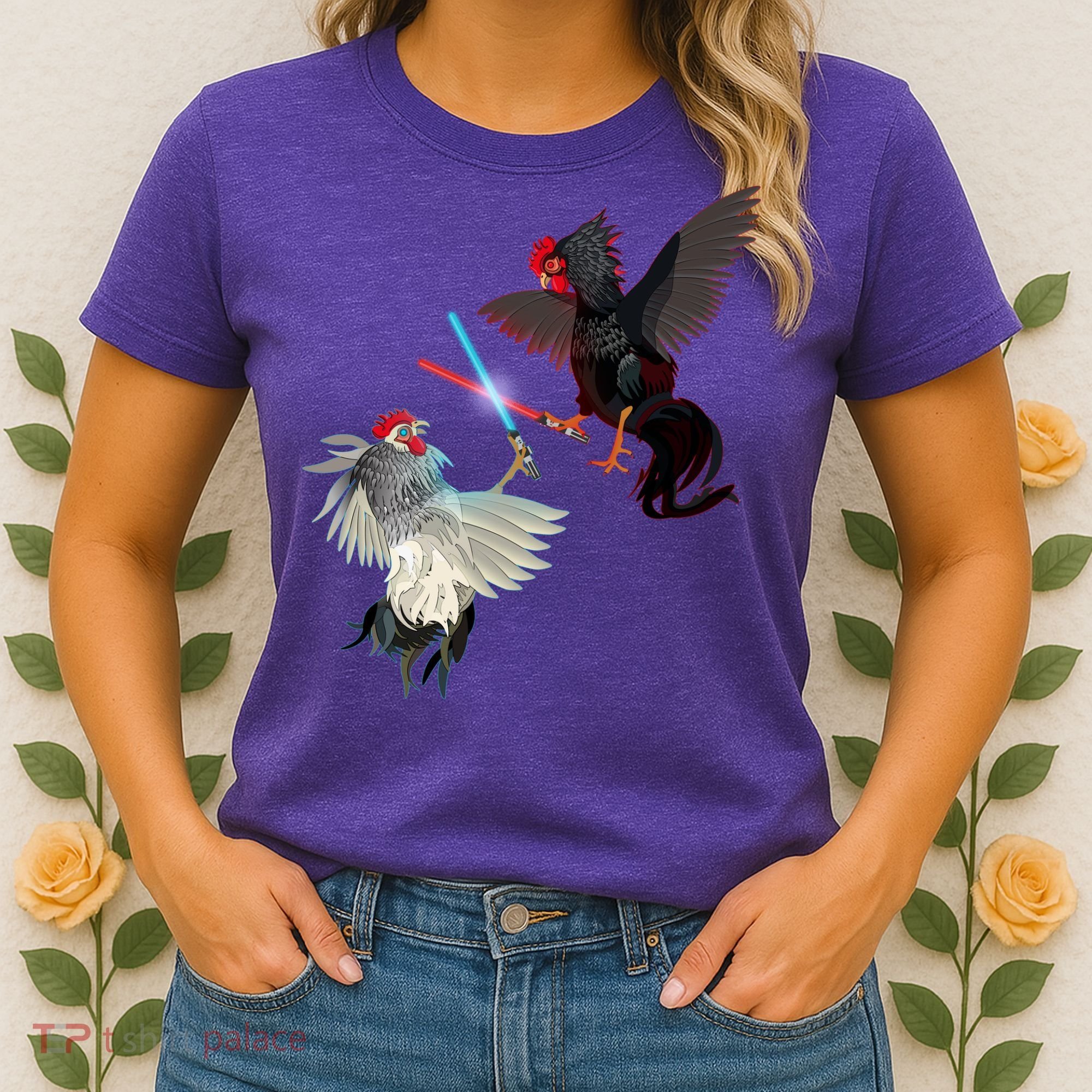 Fighting Rosters Lightsaber Cockfight Women's T-Shirt
