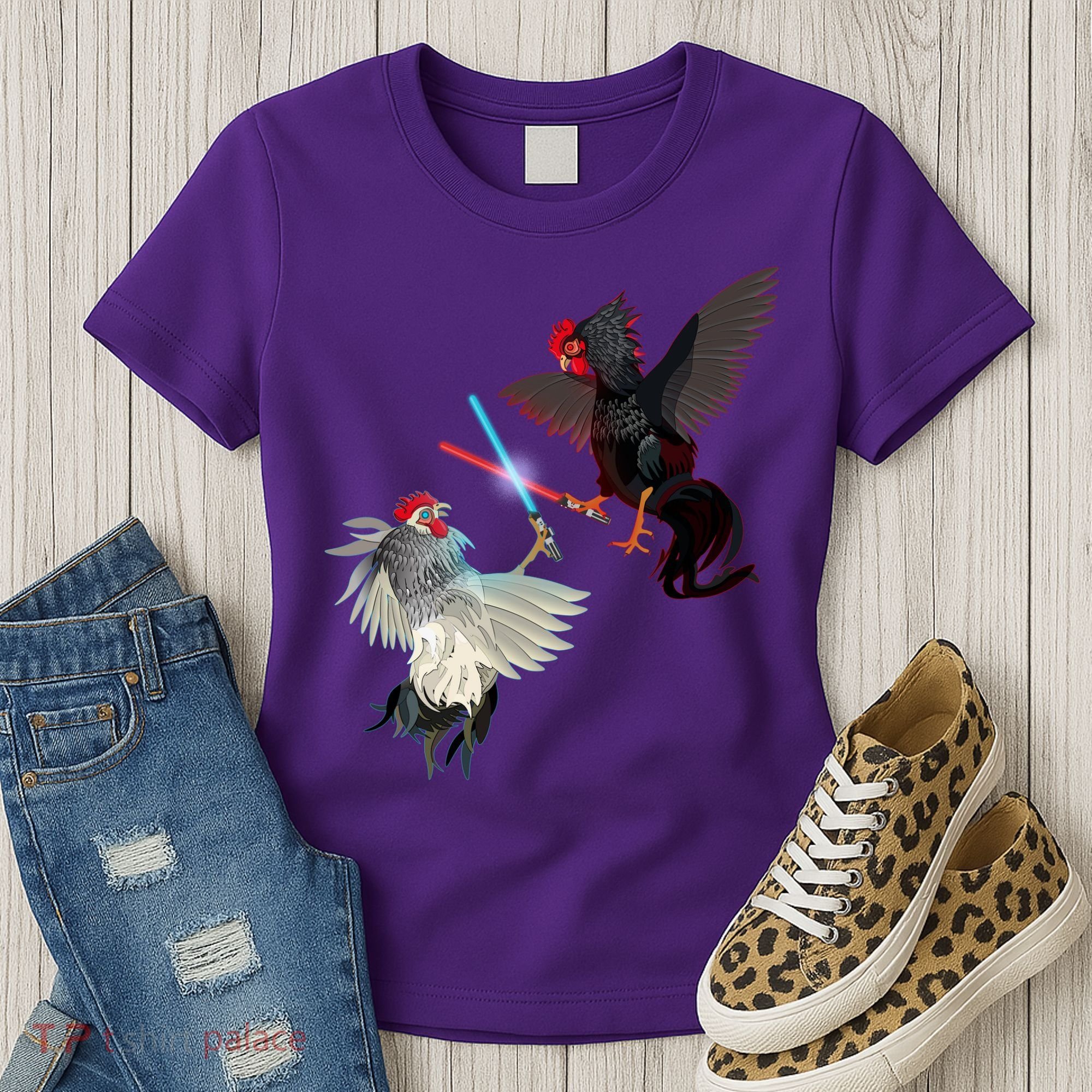 Fighting Rosters Lightsaber Cockfight Women's T-Shirt