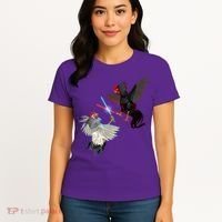 Fighting Rosters Lightsaber Cockfight Women's T-Shirt thumb 4