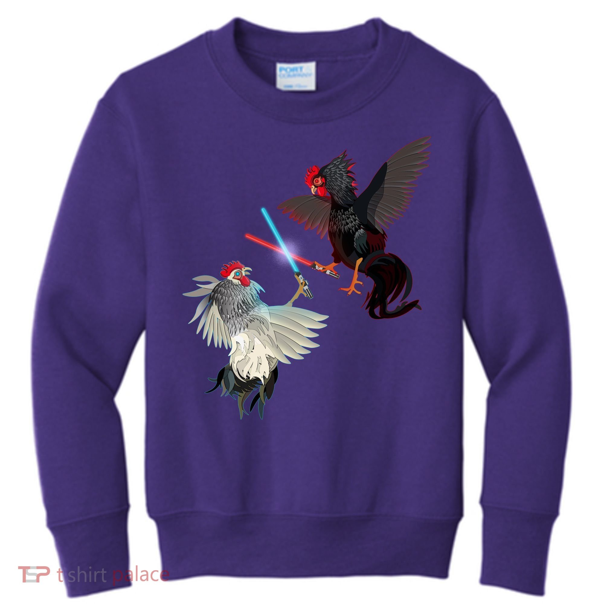 Fighting Rosters Lightsaber Cockfight Kids Sweatshirt