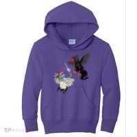 Fighting Rosters Lightsaber Cockfight Kids Hoodie thumb 0