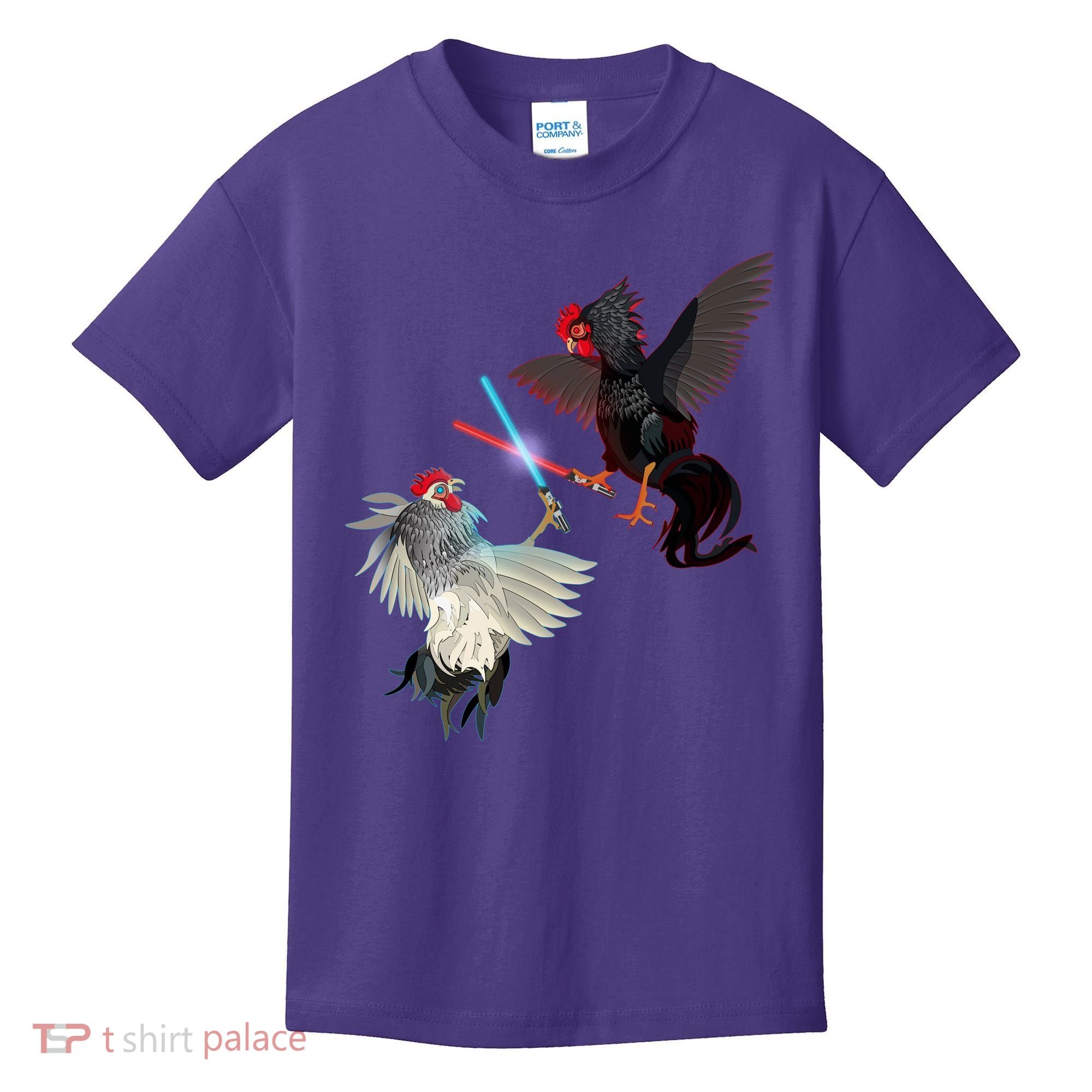 Fighting Rosters Lightsaber Cockfight Kids T-Shirt
