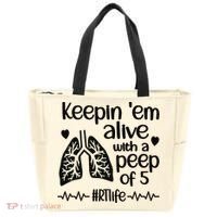 Funny RT Life Respiratory Therapist Respiratory Therapy Tote Bag thumb 0
