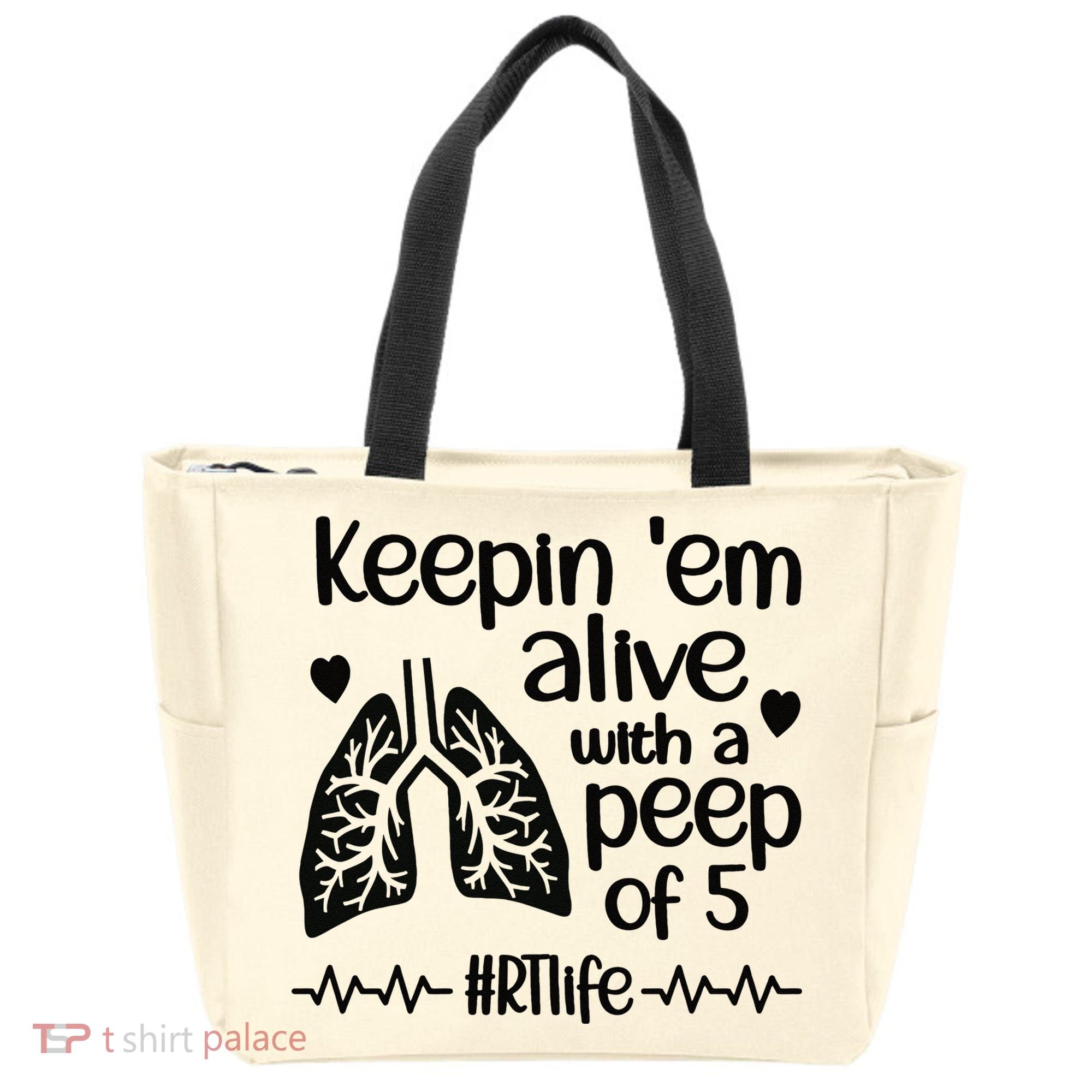 Funny RT Life Respiratory Therapist Respiratory Therapy Tote Bag