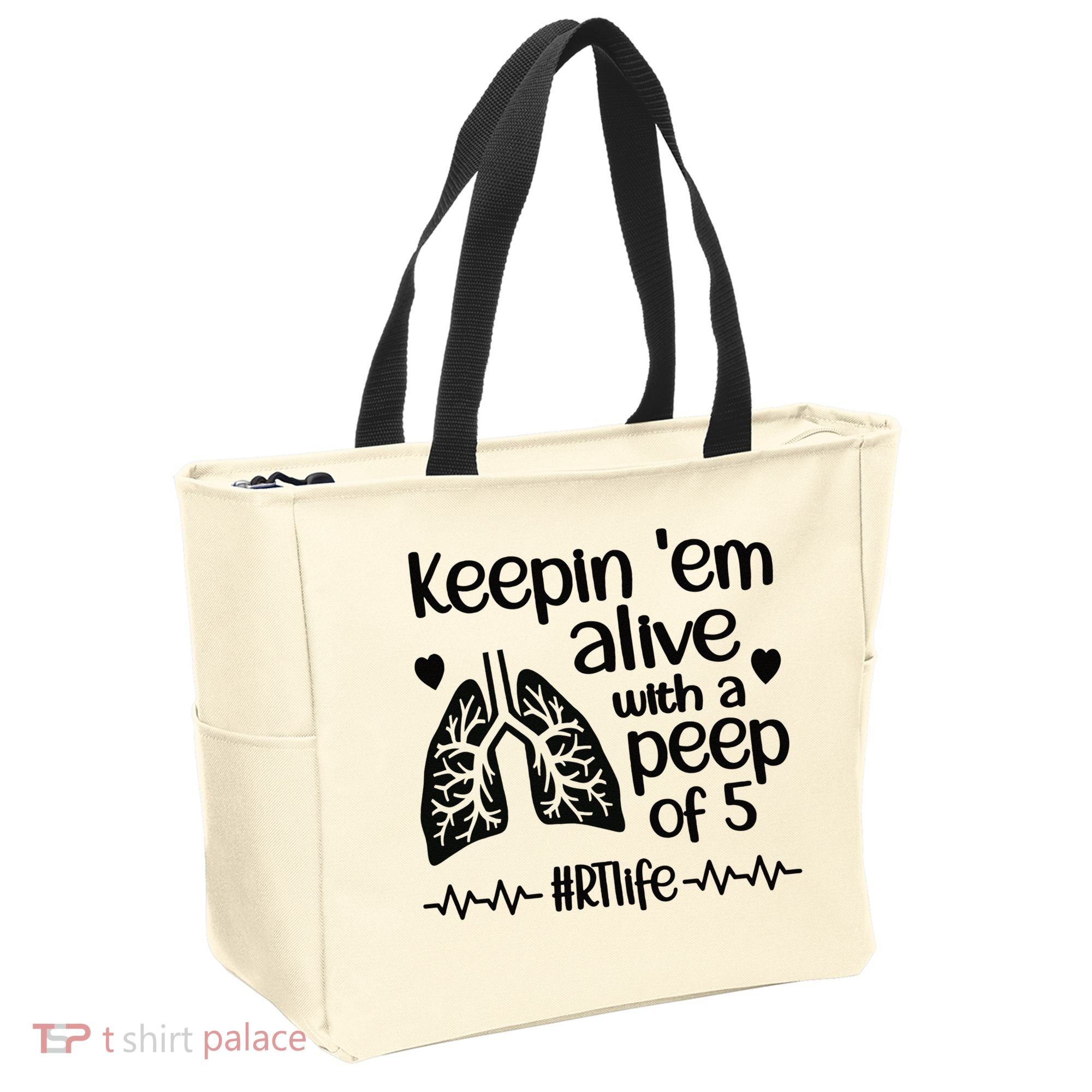 Funny RT Life Respiratory Therapist Respiratory Therapy Tote Bag