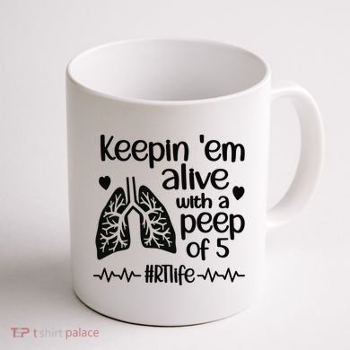Funny RT Life Respiratory Therapist Respiratory Therapy Coffee Mug back