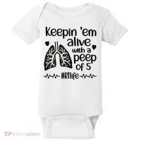 Funny RT Life Respiratory Therapist Respiratory Therapy Baby Bodysuit thumb 0