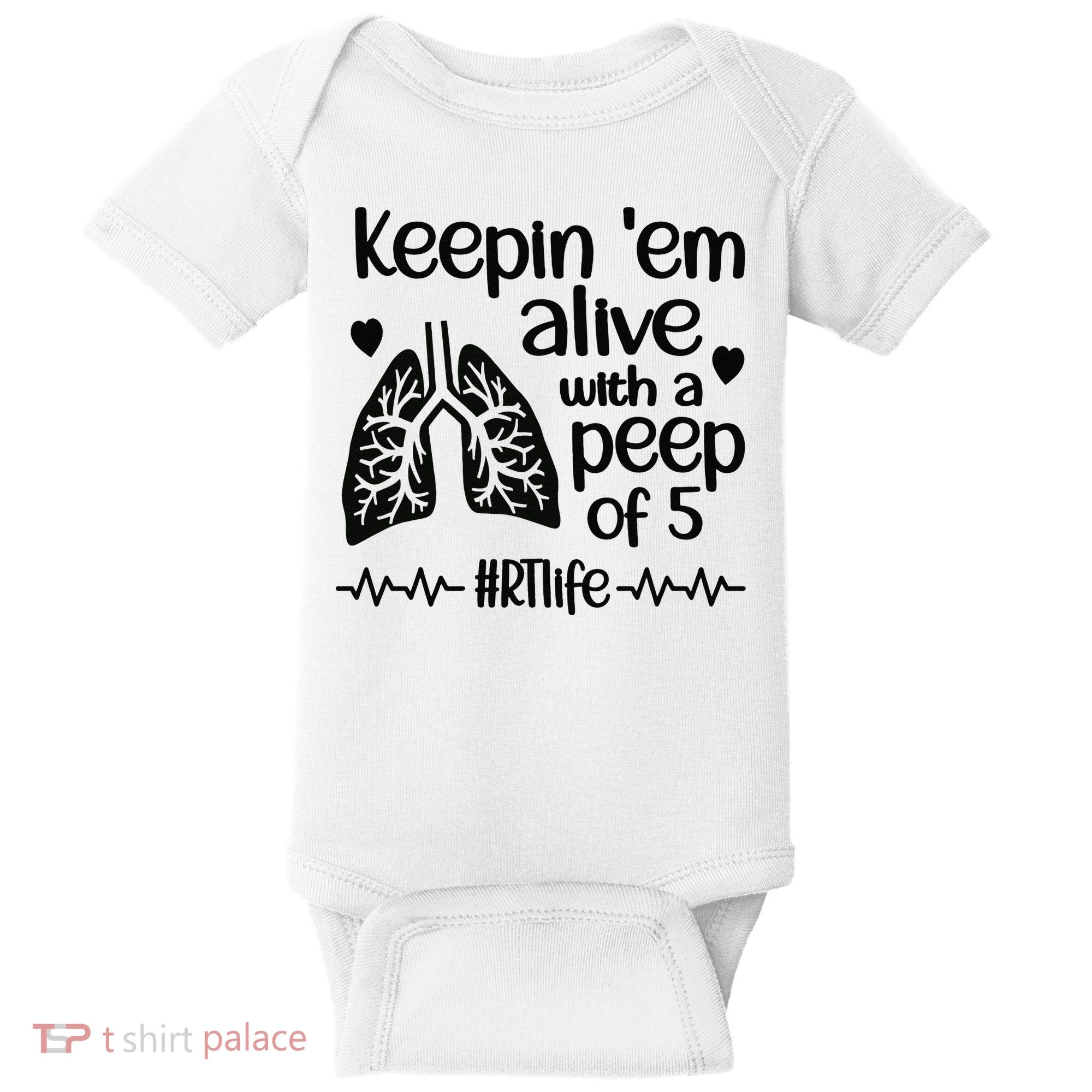 Funny RT Life Respiratory Therapist Respiratory Therapy Baby Bodysuit