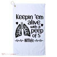 Funny RT Life Respiratory Therapist Respiratory Therapy Golf Towel thumb 0