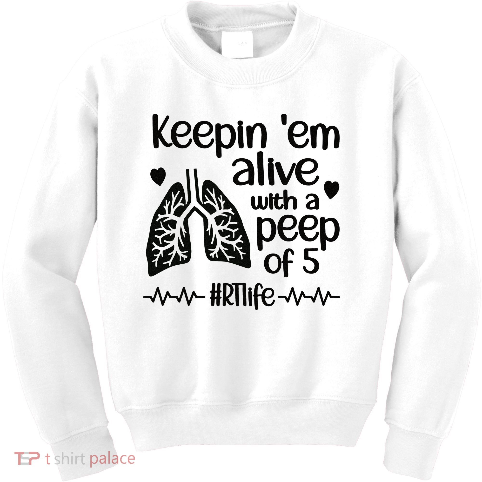 Funny RT Life Respiratory Therapist Respiratory Therapy Kids Sweatshirt