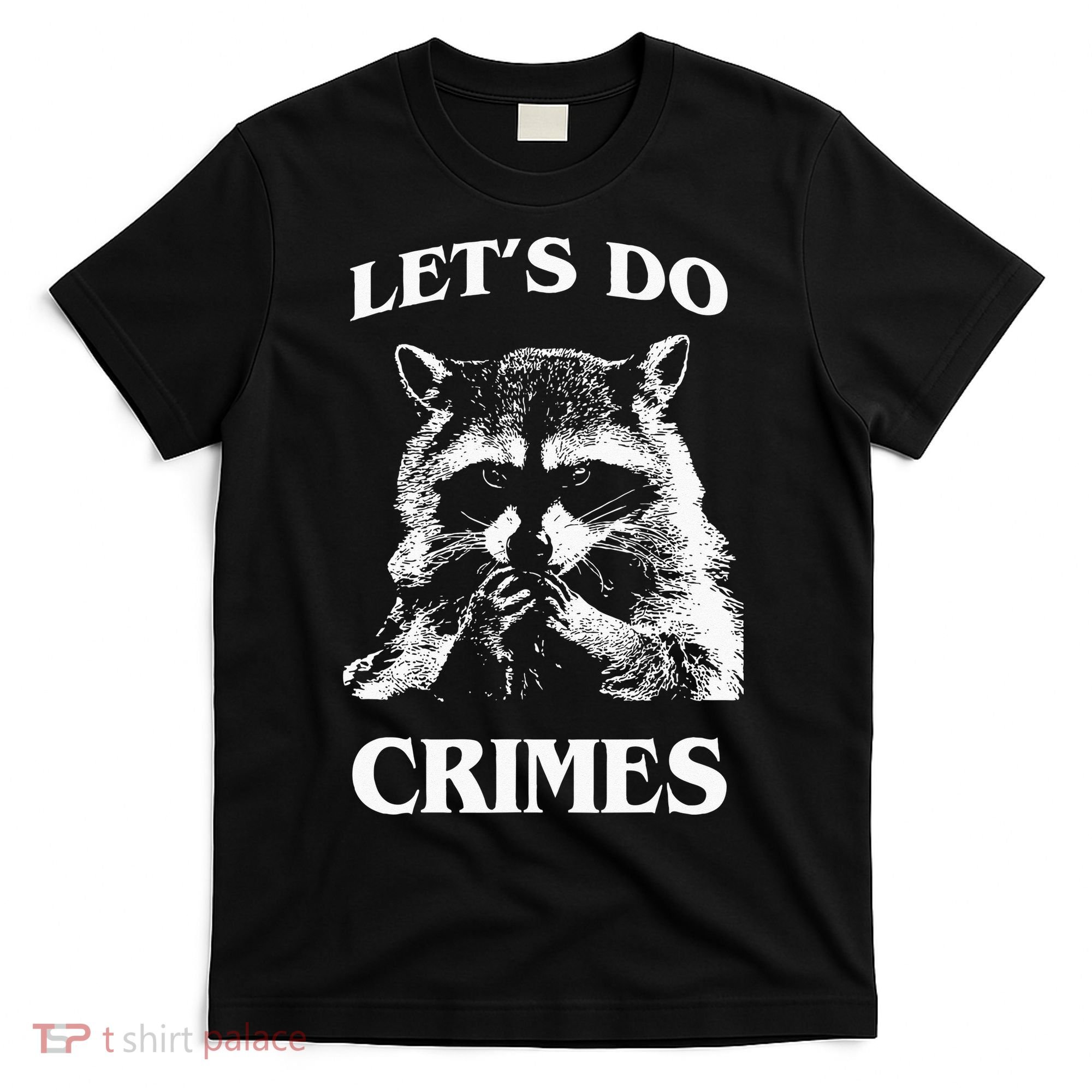 Funny Raccoon Lets Do Crimes Trashed Racoon Panda Lovers T-Shirt
