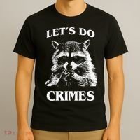 Funny Raccoon Lets Do Crimes Trashed Racoon Panda Lovers T-Shirt thumb 3