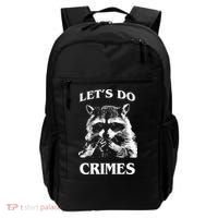 Funny Raccoon Lets Do Crimes Trashed Racoon Panda Lovers Backpack thumb 0
