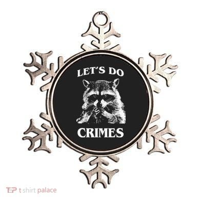 Funny Raccoon Lets Do Crimes Trashed Racoon Panda Lovers Ornament