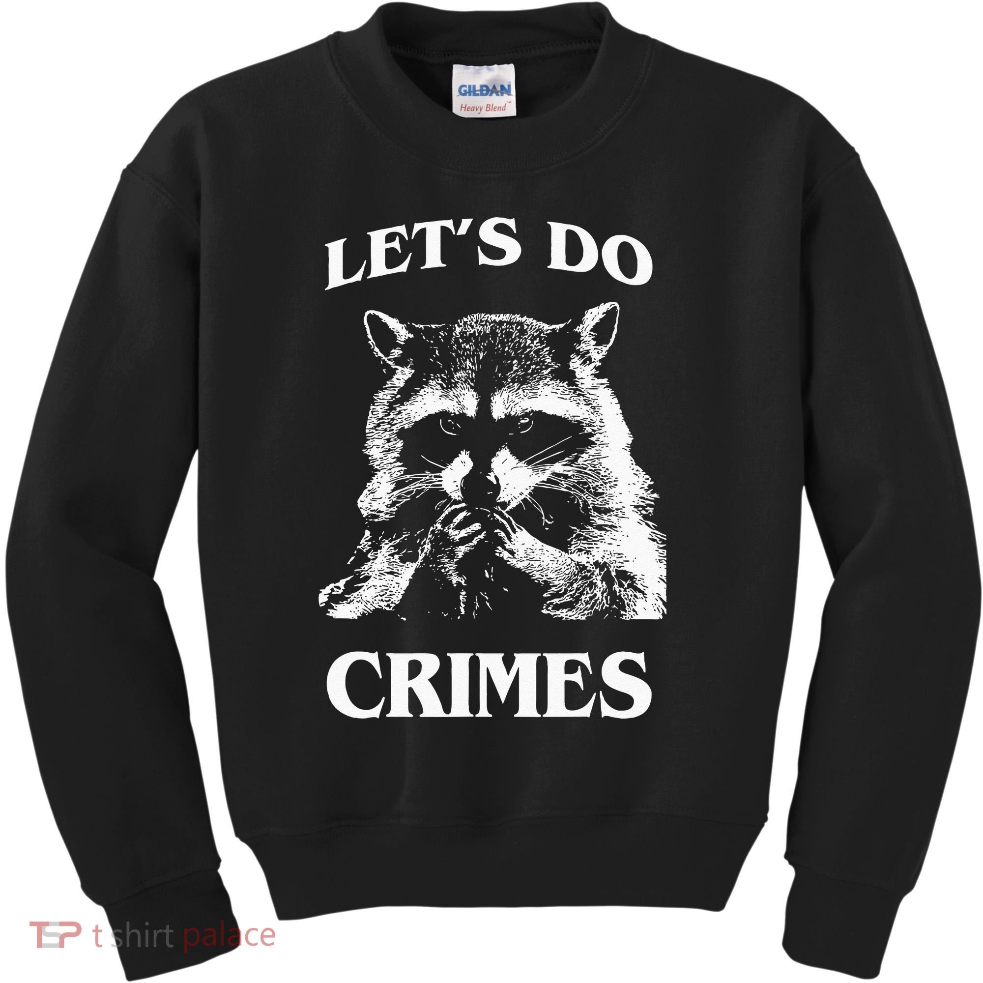 Funny Raccoon Lets Do Crimes Trashed Racoon Panda Lovers Kids Sweatshirt