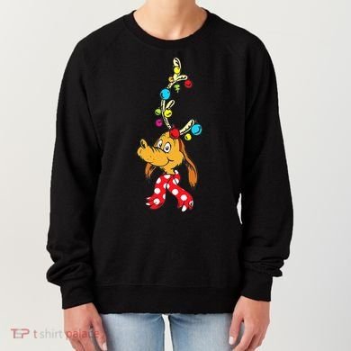 Funny Reindeer Max Dog Christmas  Women's Sweatshirt