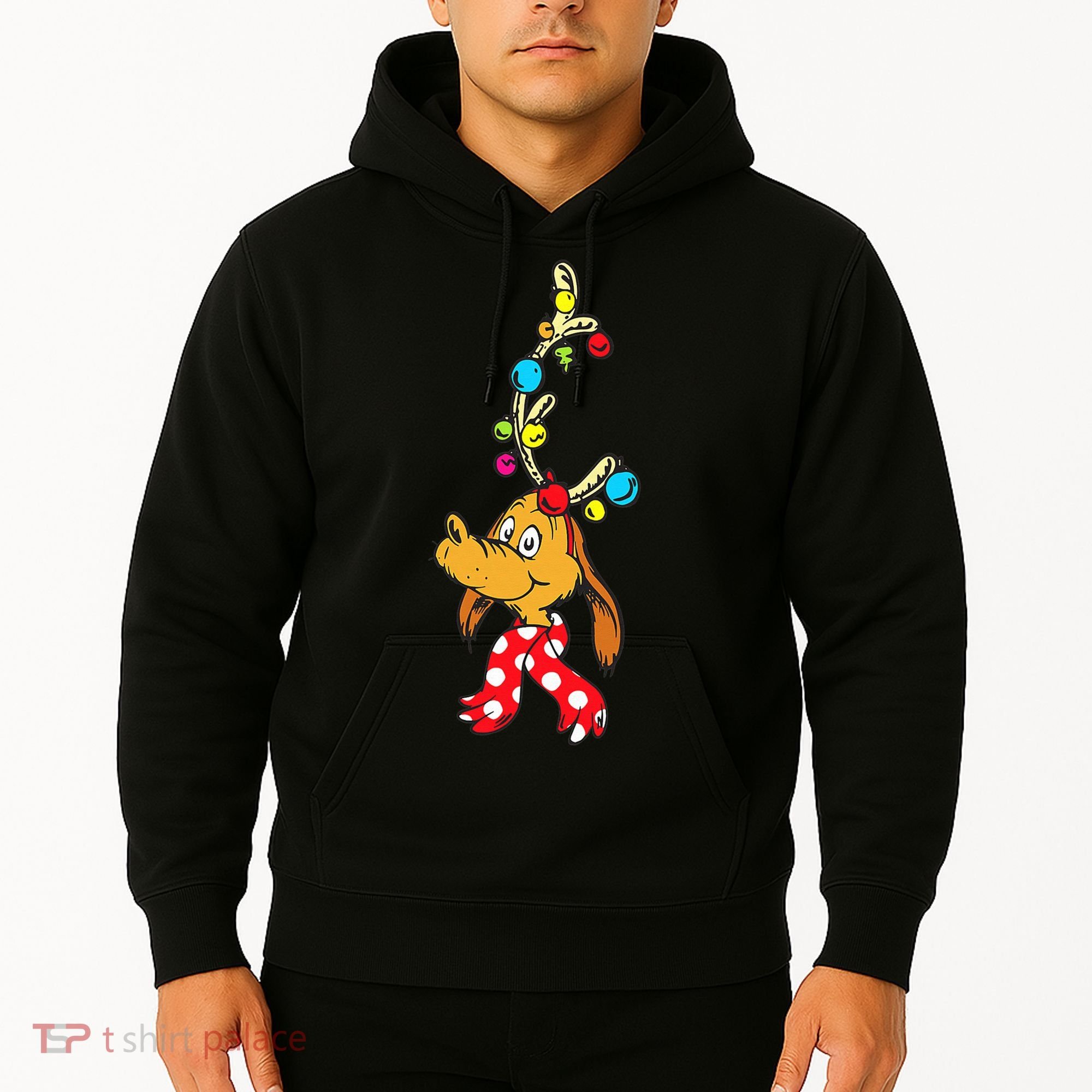 Funny Reindeer Max Dog Christmas  Hoodie