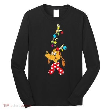 Funny Reindeer Max Dog Christmas  Long Sleeve Shirt