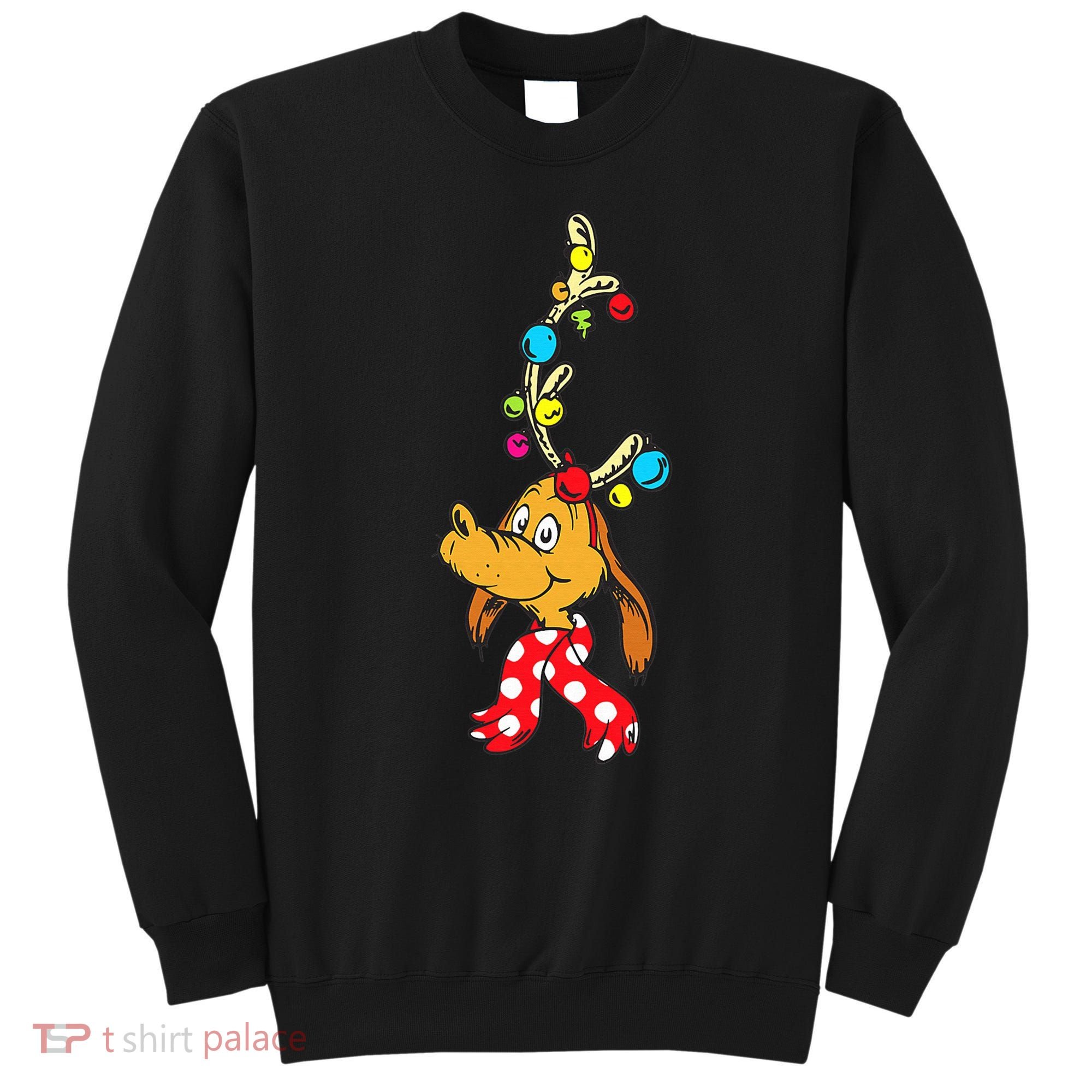 Funny Reindeer Max Dog Christmas  Sweatshirt