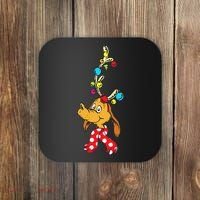 Funny Reindeer Max Dog Christmas  Coaster thumb 0