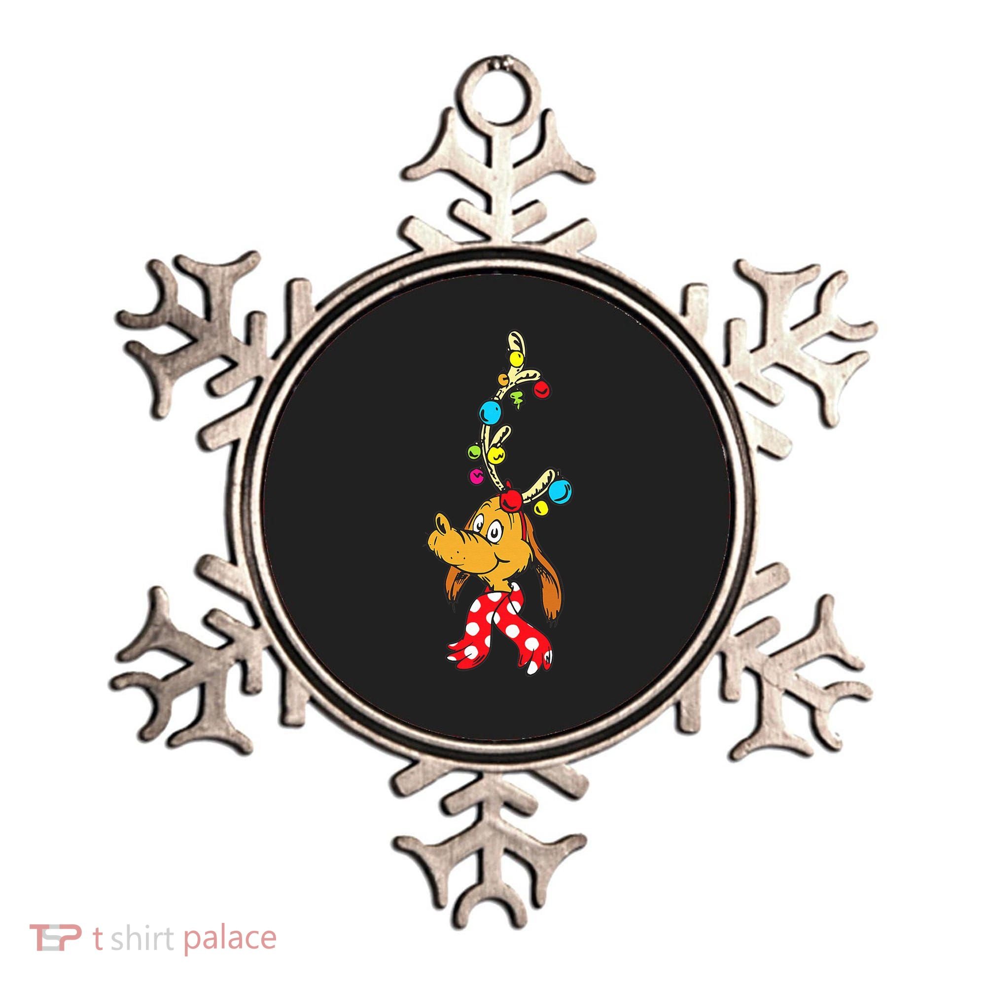 Funny Reindeer Max Dog Christmas  Ornament