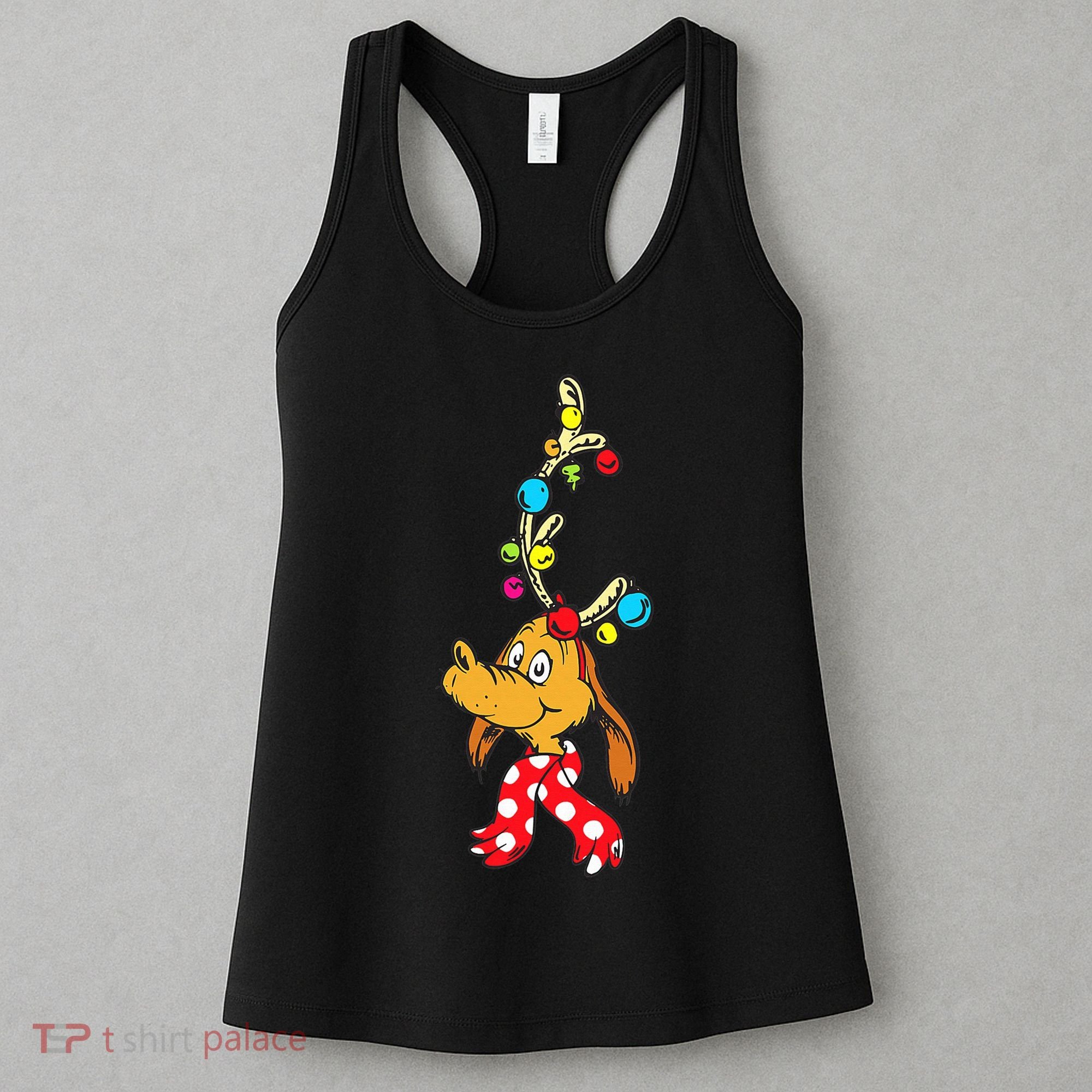 Funny Reindeer Max Dog Christmas  Women's Tank Top