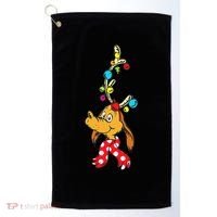 Funny Reindeer Max Dog Christmas  Golf Towel thumb 0