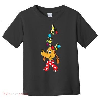 Funny Reindeer Max Dog Christmas  Toddler T-Shirt