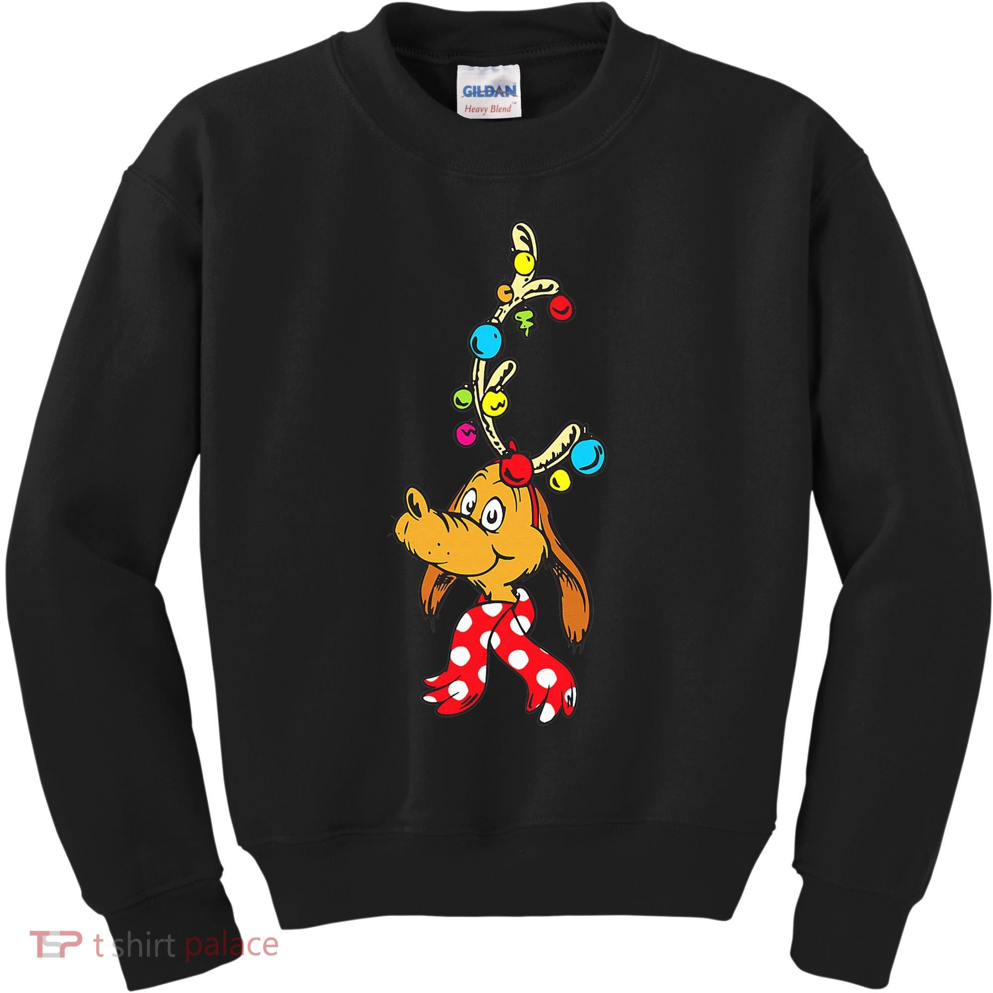 Funny Reindeer Max Dog Christmas  Kids Sweatshirt