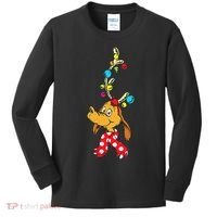 Funny Reindeer Max Dog Christmas  Kids Long Sleeve Shirt thumb 0