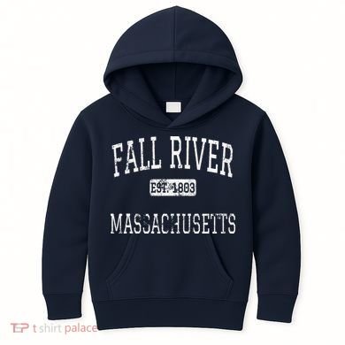 Fall River Massachusetts MA Vintage Kids Hoodie