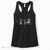 Funny Raccoon Music Band Electric Acoustic Guitar Racoons Women's Tank Top thumb 0