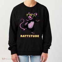 Funny Rat Meme Rattitude Rat Sunglasses Dancing Women's Sweatshirt thumb 0
