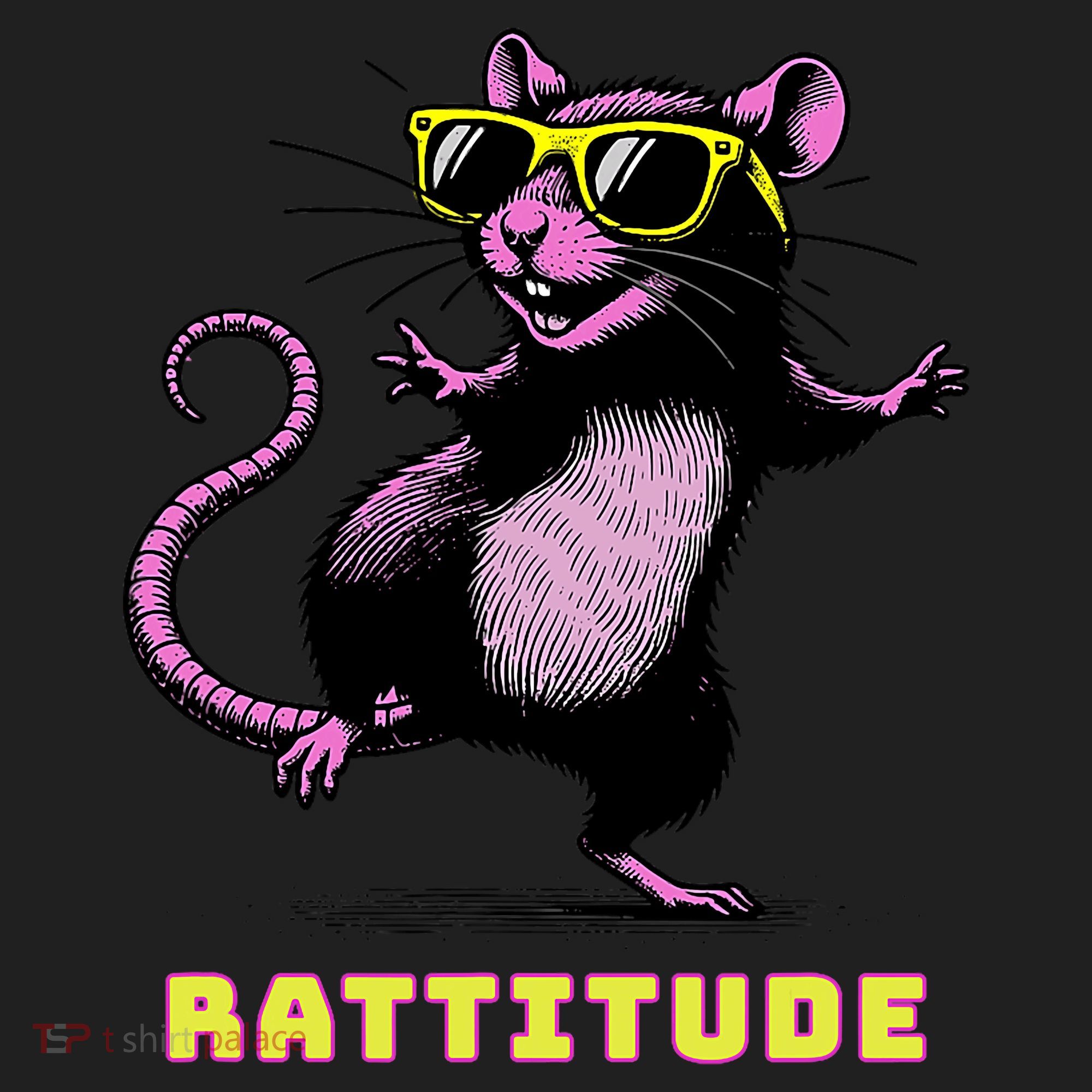 Funny Rat Meme Rattitude Rat Sunglasses Dancing Women's Sweatshirt