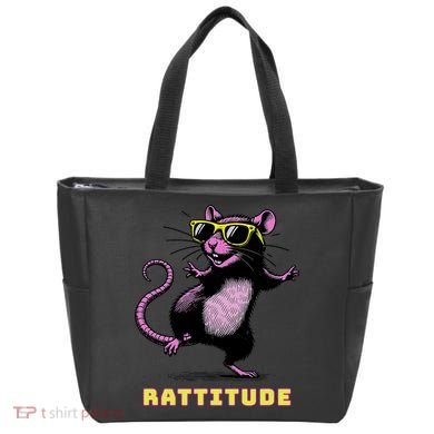 Funny Rat Meme Rattitude Rat Sunglasses Dancing Tote Bag