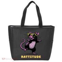 Funny Rat Meme Rattitude Rat Sunglasses Dancing Tote Bag thumb 0