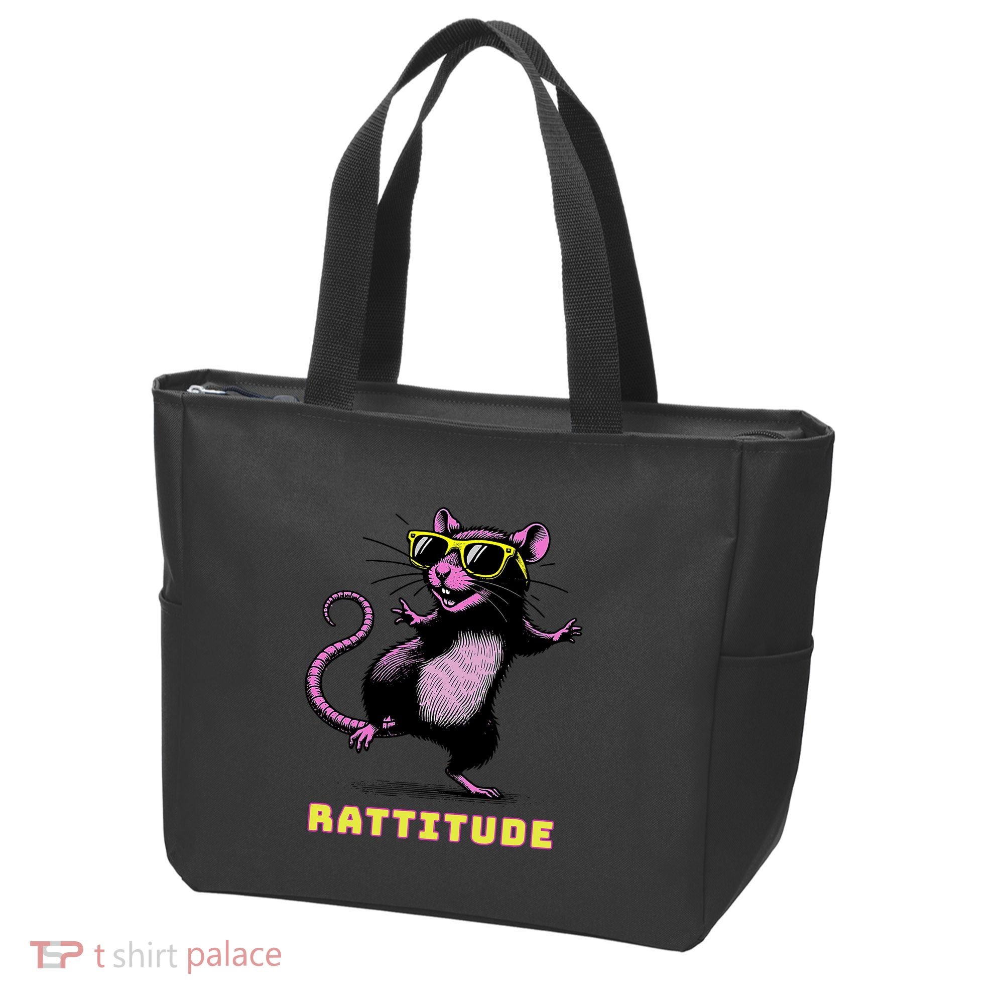 Funny Rat Meme Rattitude Rat Sunglasses Dancing Tote Bag