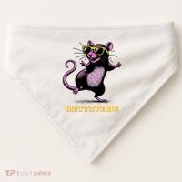 Funny Rat Meme Rattitude Rat Sunglasses Dancing USA-Made Doggie Bandana thumb 0