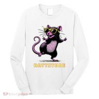 Funny Rat Meme Rattitude Rat Sunglasses Dancing Long Sleeve Shirt thumb 0