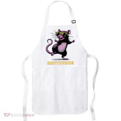 Funny Rat Meme Rattitude Rat Sunglasses Dancing Apron