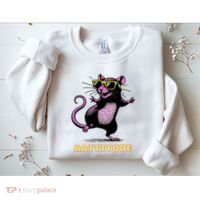 Funny Rat Meme Rattitude Rat Sunglasses Dancing Sweatshirt thumb 2