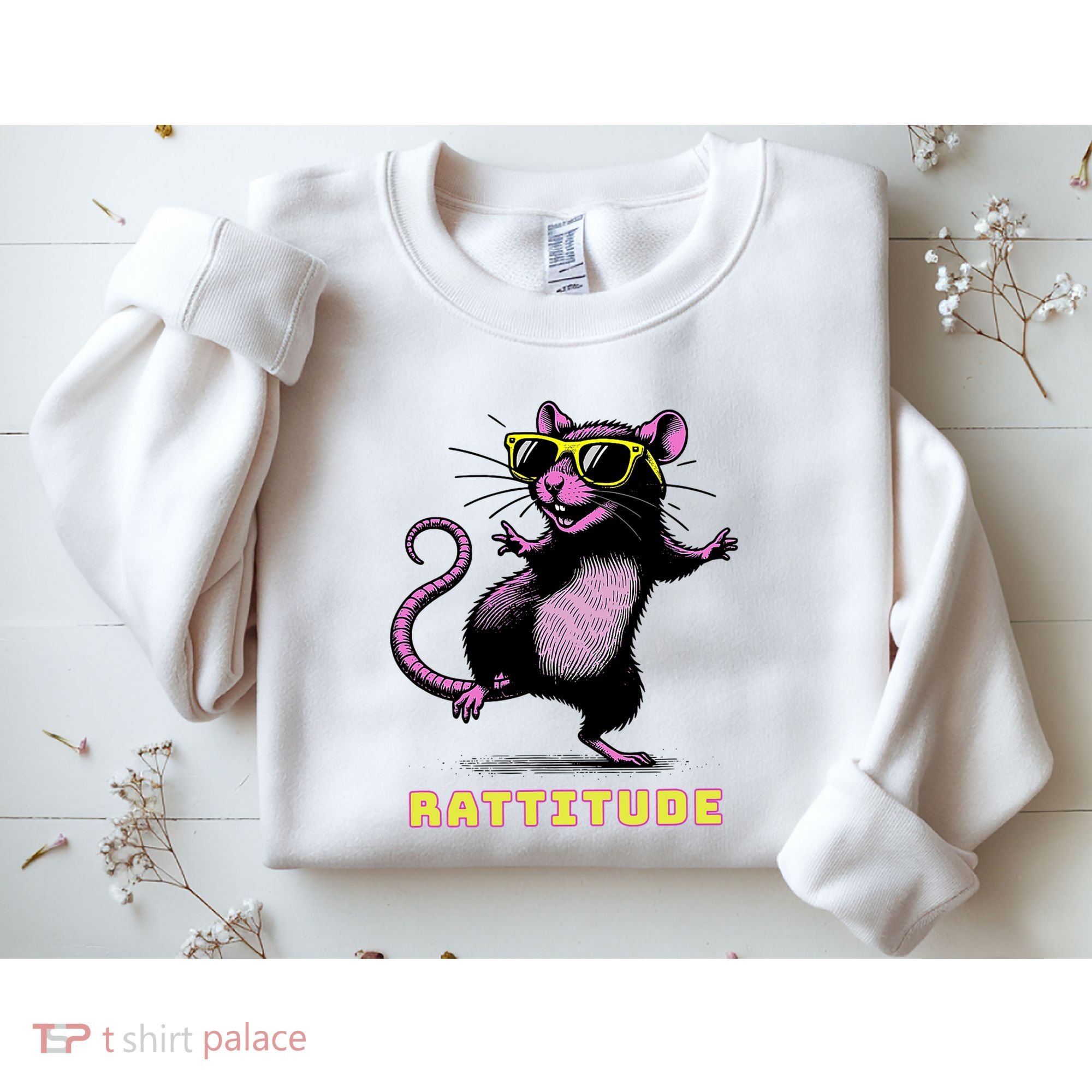 Funny Rat Meme Rattitude Rat Sunglasses Dancing Sweatshirt