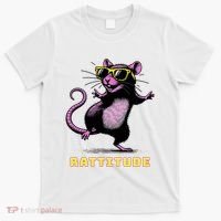 Funny Rat Meme Rattitude Rat Sunglasses Dancing T-Shirt thumb 0