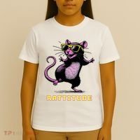 Funny Rat Meme Rattitude Rat Sunglasses Dancing T-Shirt thumb 4